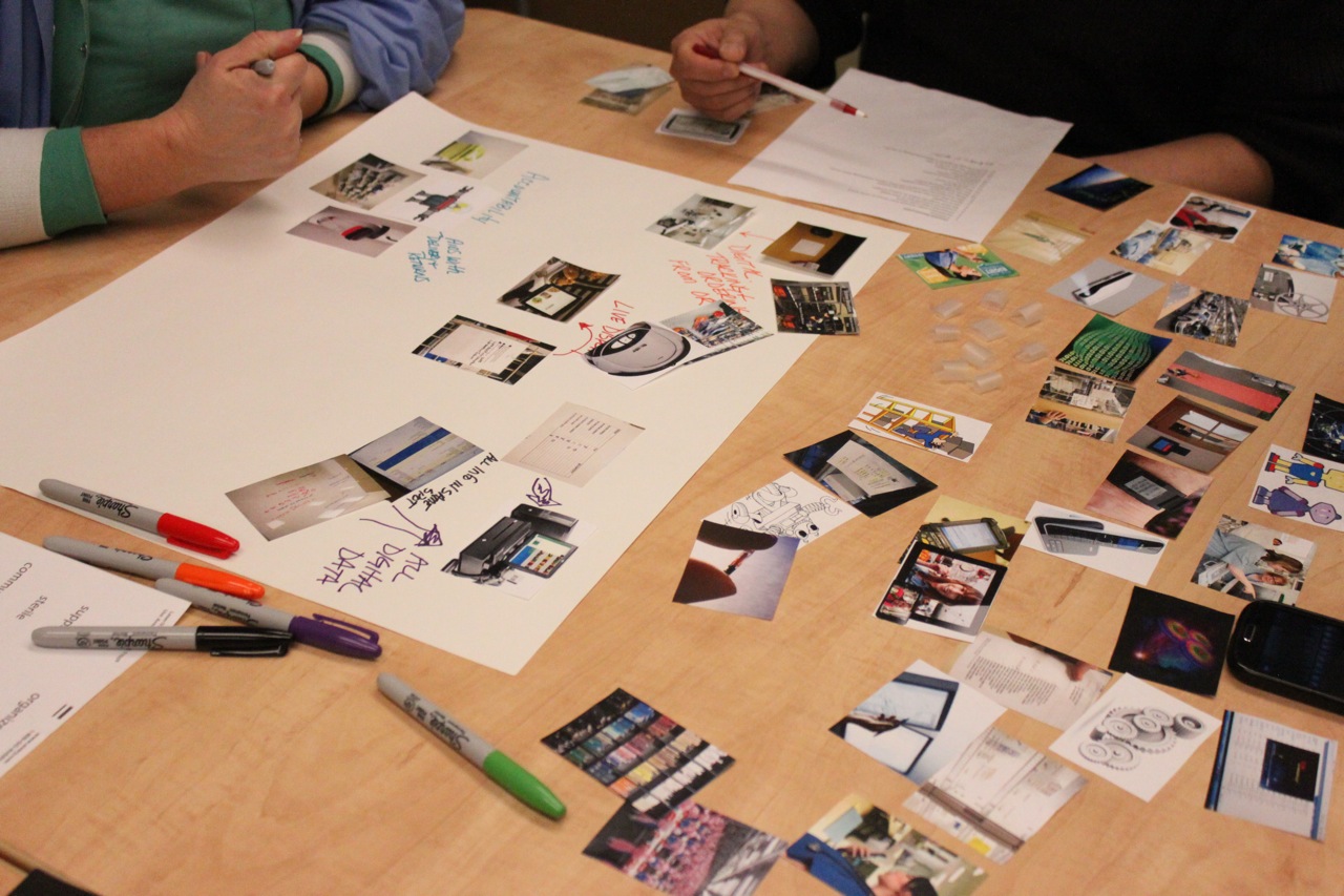 Participatory collage session with the head of the sterile supply room