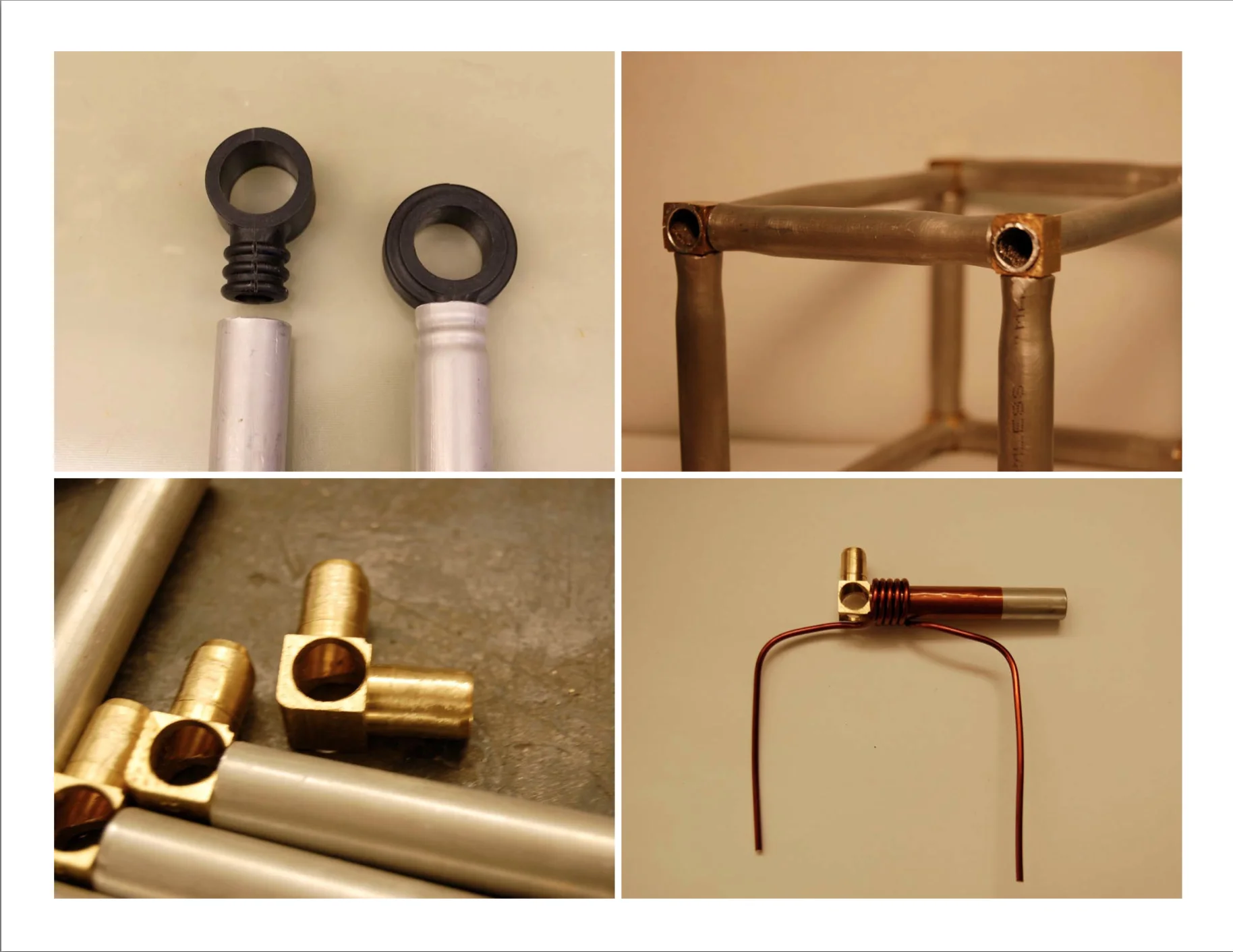 Aluminum and brass example cube