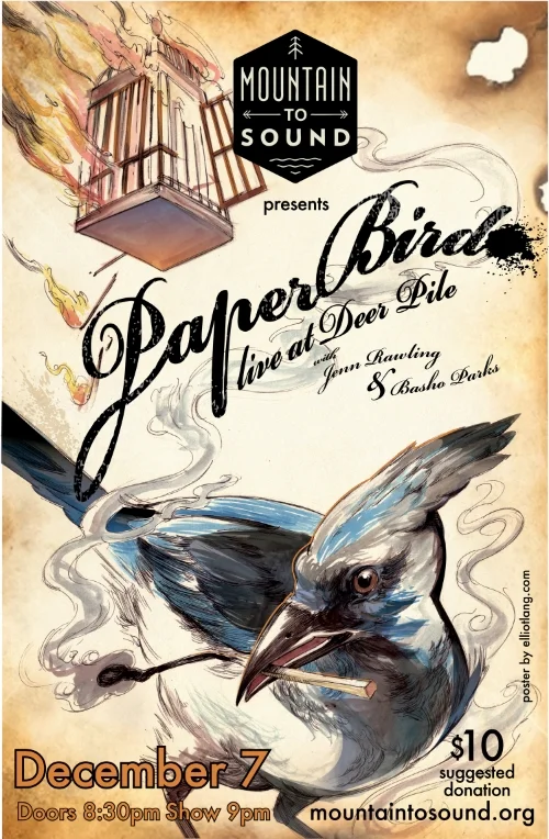 Paper Bird for Mountain to Sound