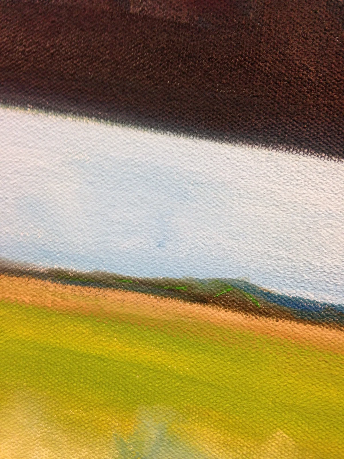 detail of an unfinished painting