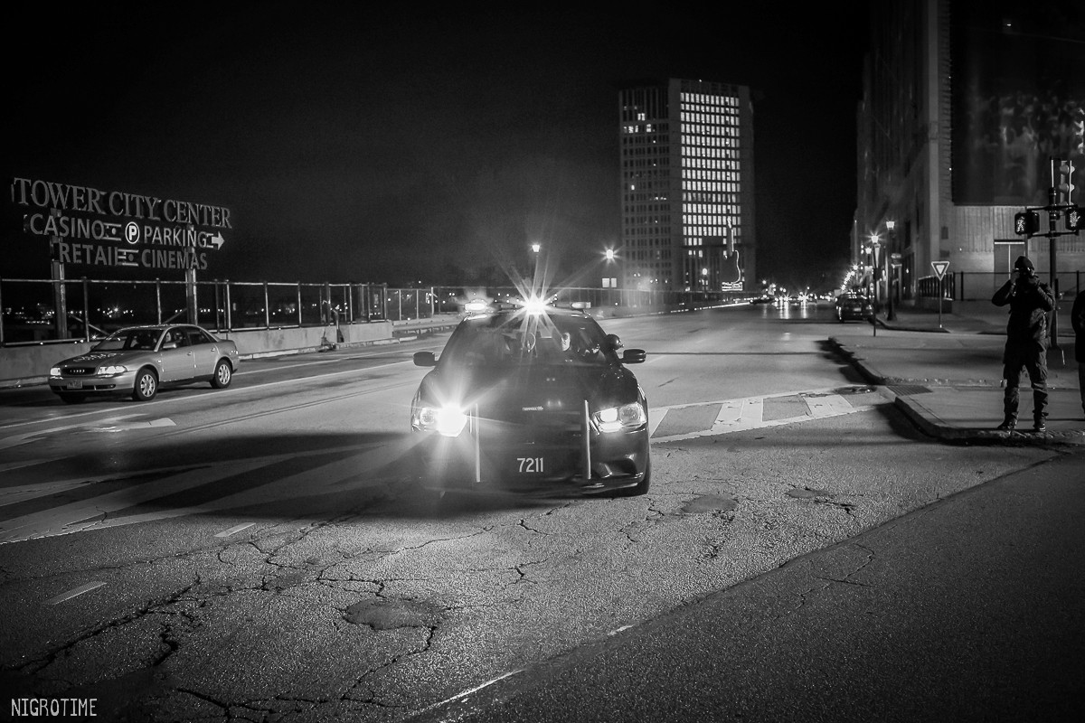 Moments after saying, "You want to be the next one" to Alana Belle, Officer Brian Dorin repositioned his vehicle.