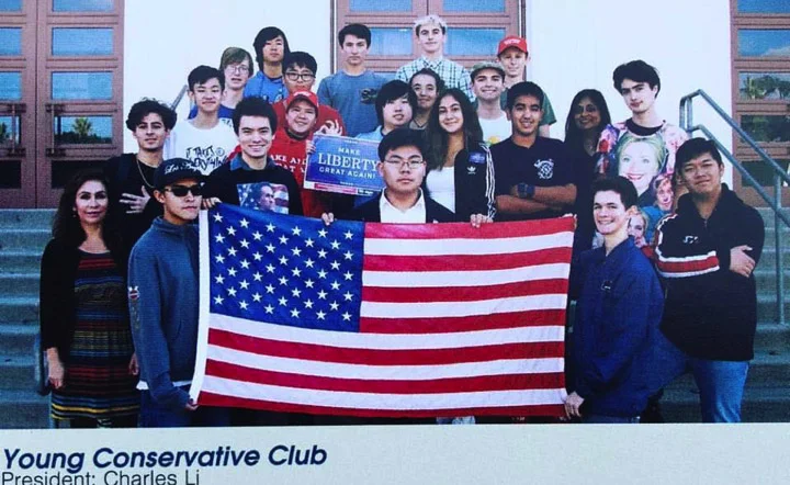 Charles Li founded the Young Conservative Club at South Pasadena High School (Photo courtesy / Charles Li.)