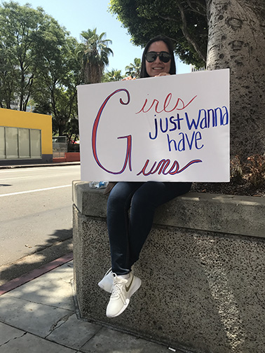 Michelle (last name withheld upon request) at the March for Our Rights rally (Photo/Doug Forbes)