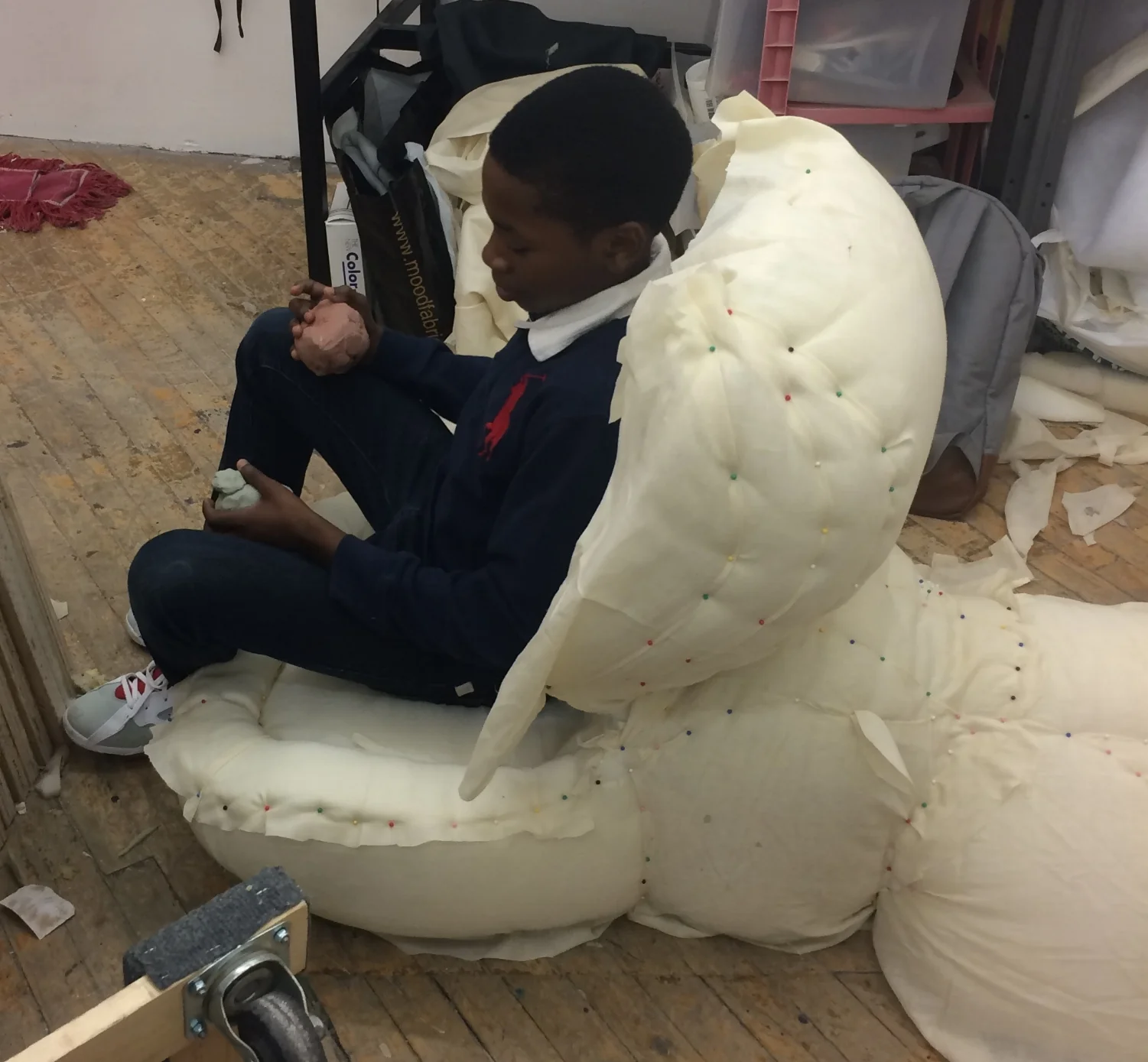  Final seat testing before upholstering. 