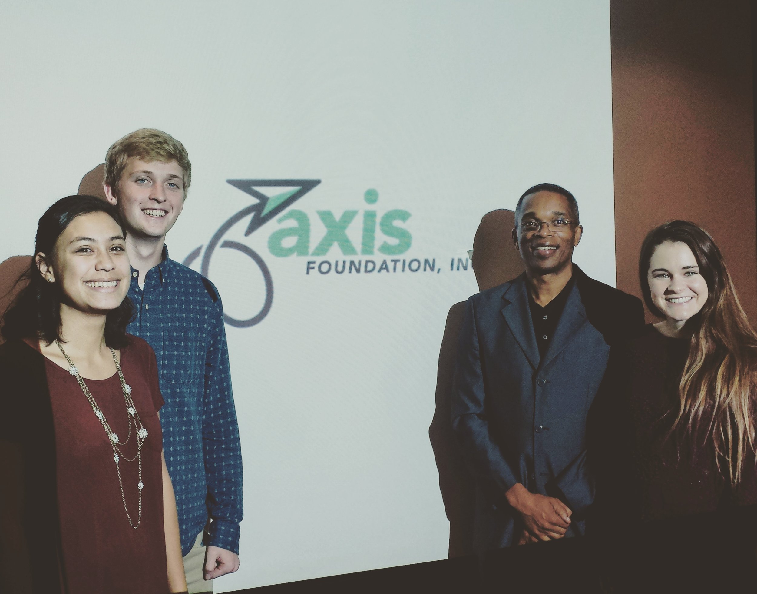  Cordell Thomas of Axis Foundation and graphic designers from Cal Baptist University. 