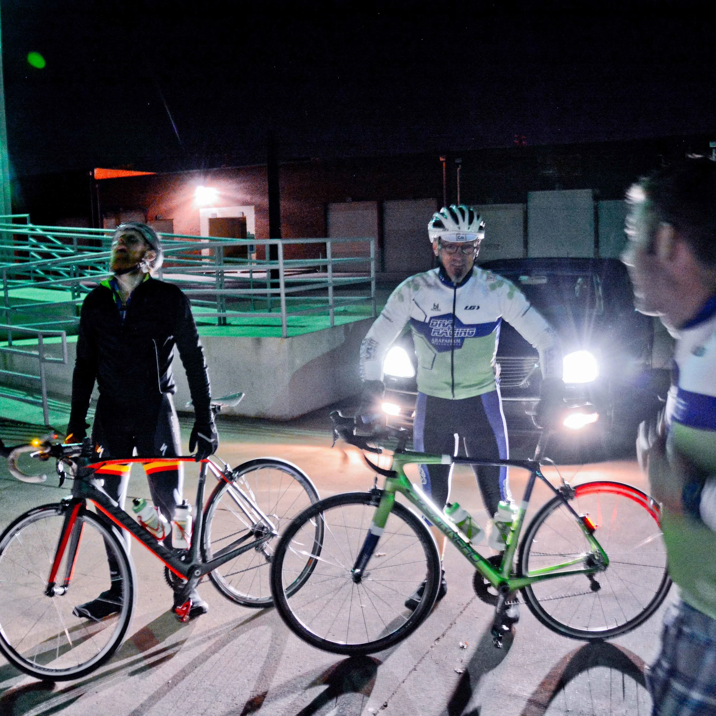 Paul and Laurent at the finish