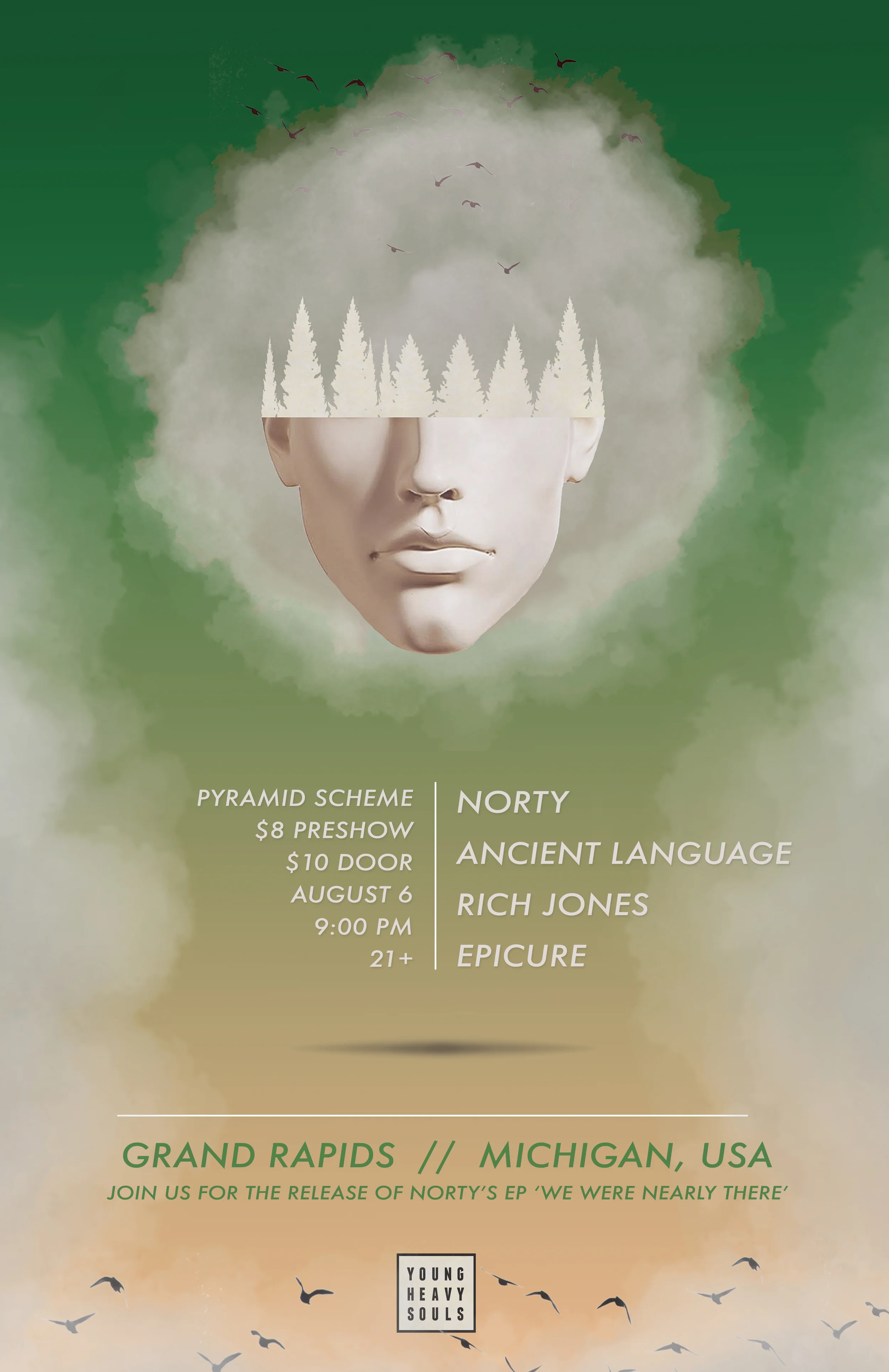 Norty (Album Release Show) // Epicure // Ancient Language // Rich Jones @The Pyramid Scheme | Sat 8/6