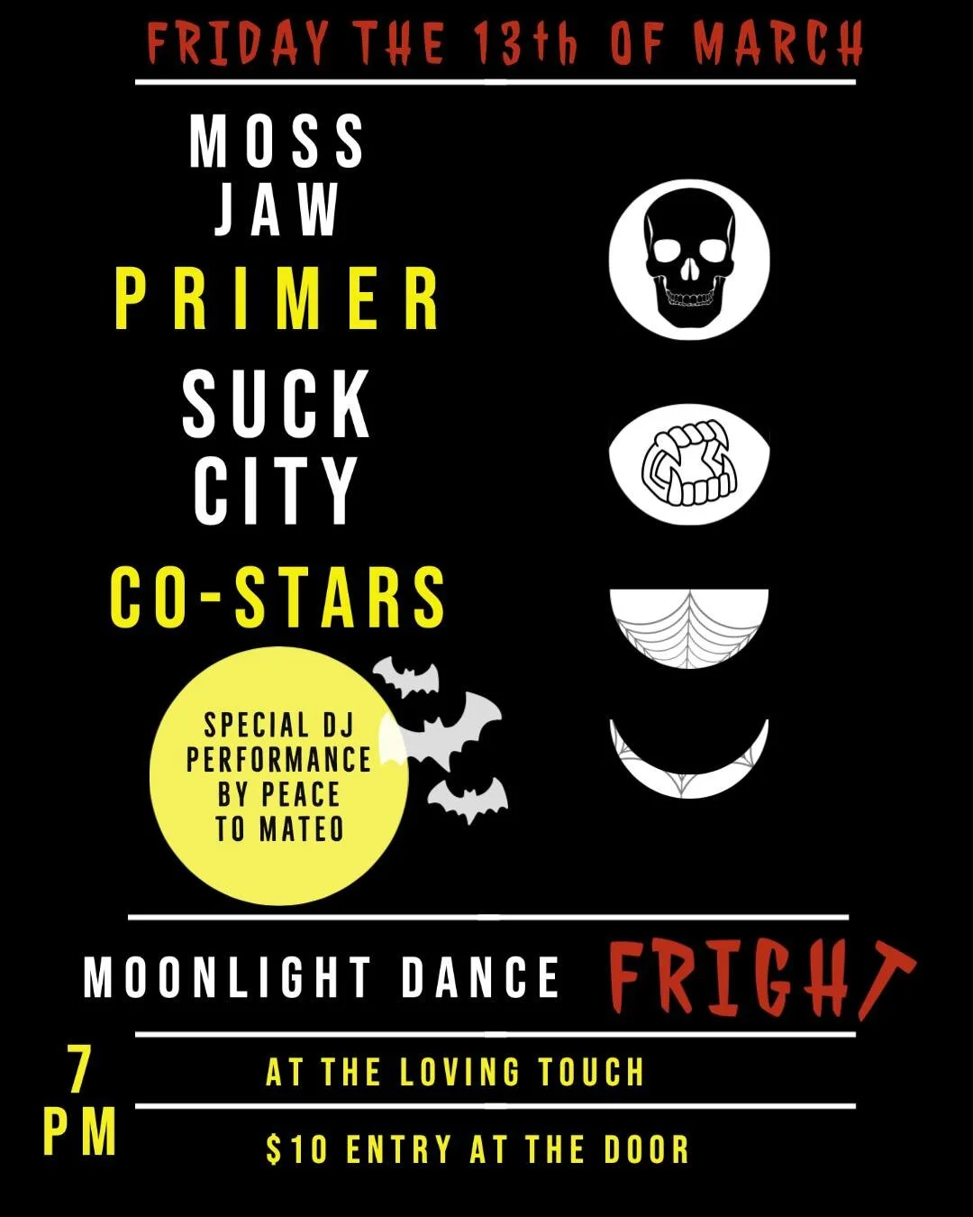 Primer wsg Moss Jaw, Suck City, Peace To Mateo