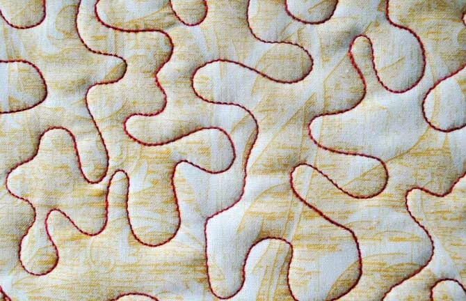 Meander machine quilting pattern with Fruitti™
