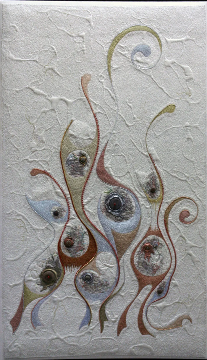 "Grace" using WonderFil Threads InvisaFil, Splendor, PolyFast, Spotlite, Dazzle and Sizzle