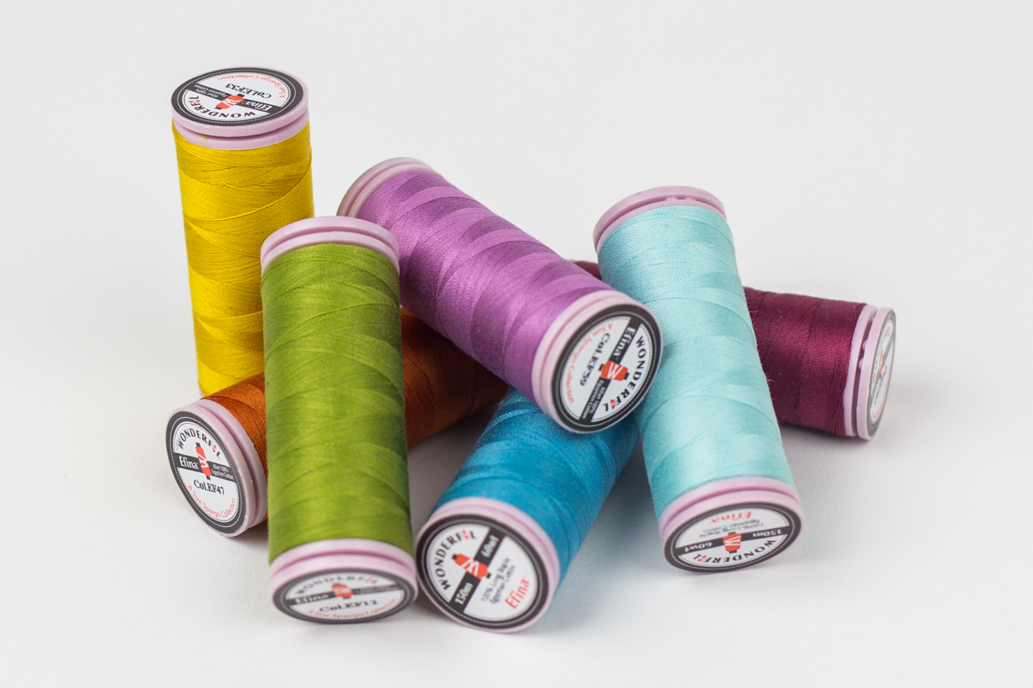Sue Spargo Lustrous Razzle Rayon Thread Pacific - Includes 1 Dazzle Set of Six 50yd Spools for Embroidery & Embellishment Size #8 