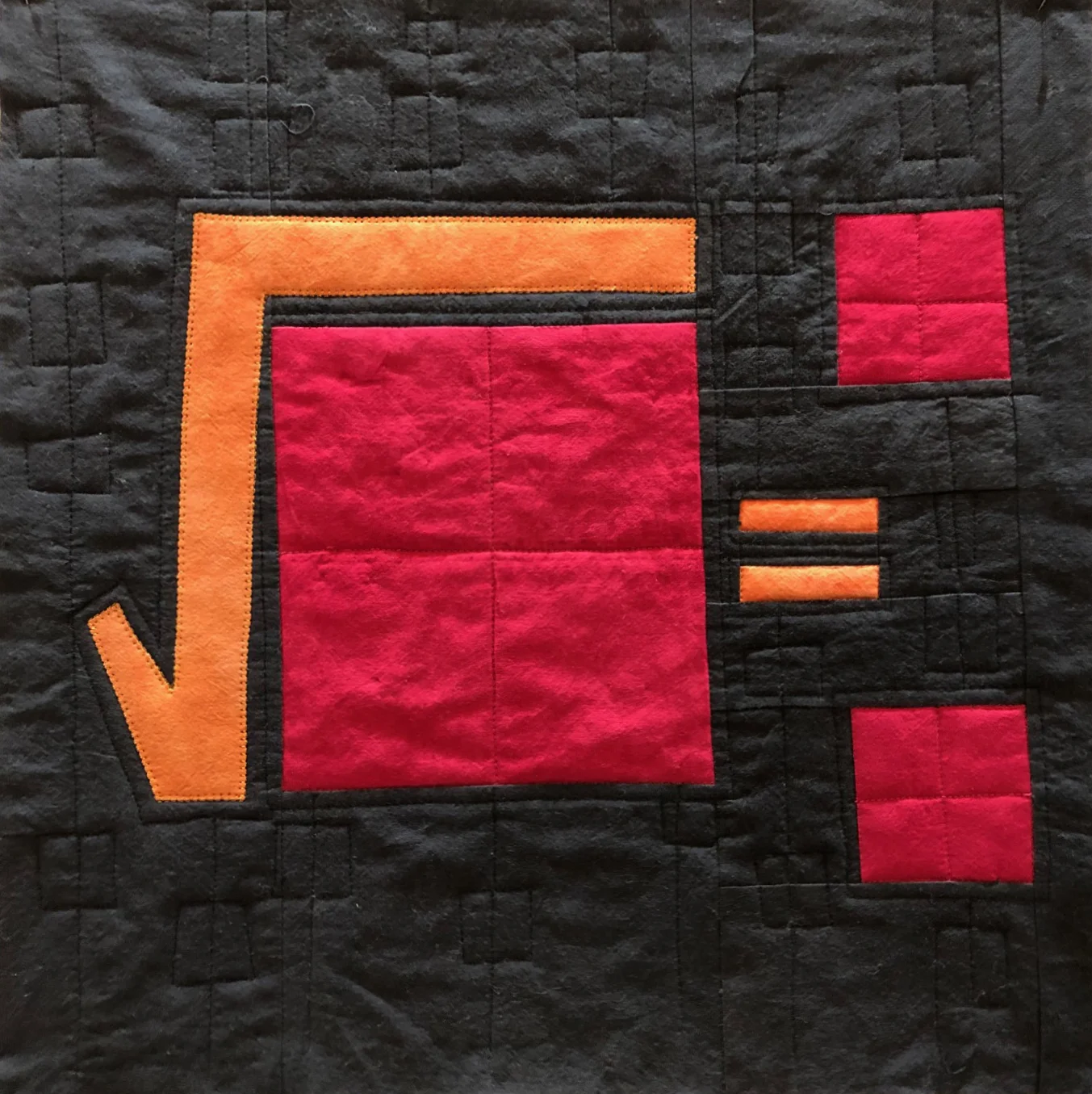 Square Root By Susan Slesinger Uses InvisaFil™, Splendor™ (rayon) and Spagetti™ (12 wt cotton thread).