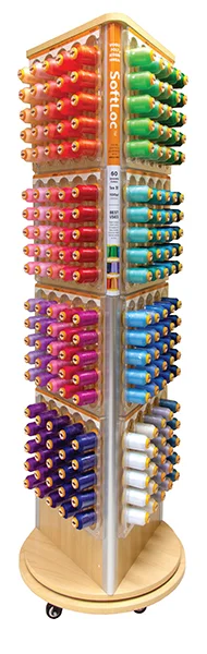 Thread Display Stands 3-Sided Rotary Wooly Poly Thread Displays - WonderFil