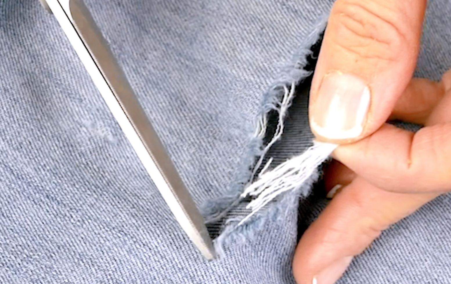 How to Fix Ripped Jeans - No Sewing Machine Required - Melly Sews
