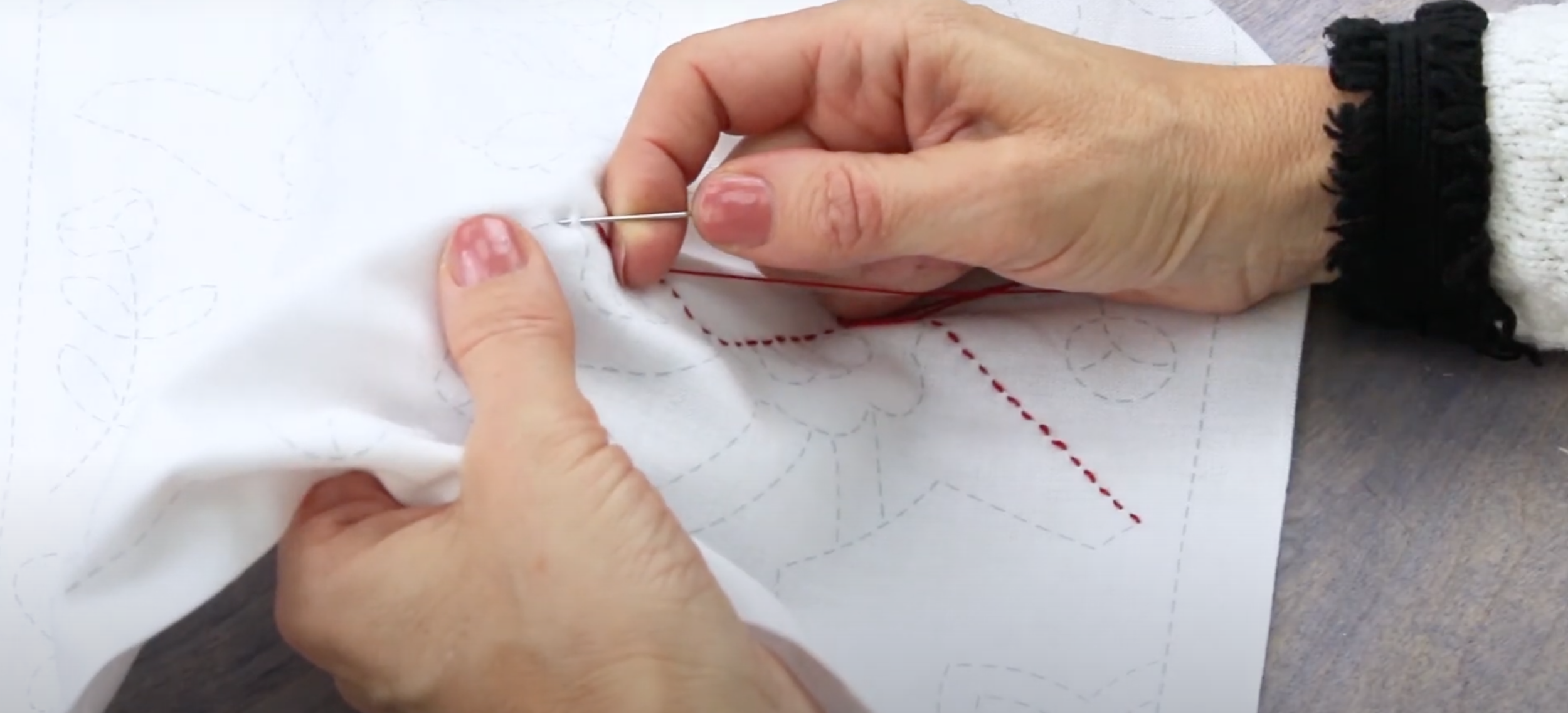 WonderFil Specialty Threads - Sashiko Embroidery by Hand Using 
