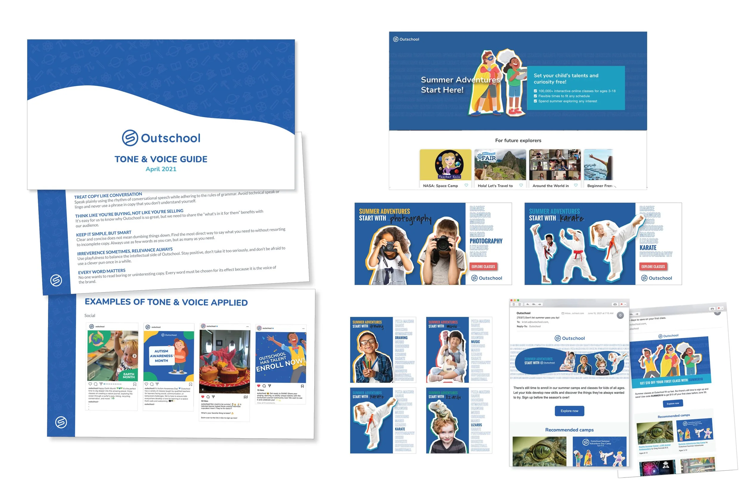 Outschool — Tone & Voice Rebrand & Summer Campaign