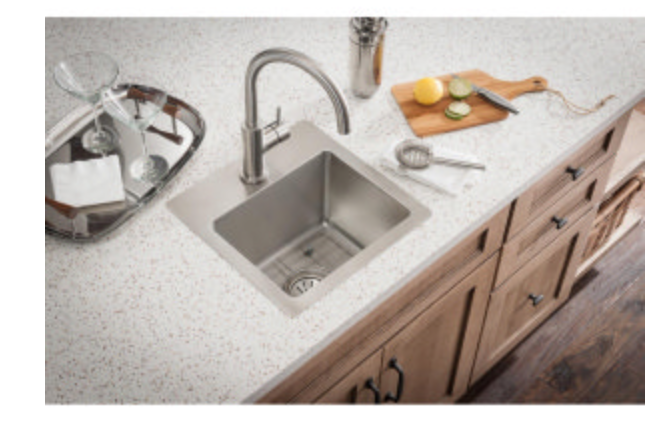 Elkay Crosstown 15" Single Basin Dual Mount Bar/Prep Sink Combo