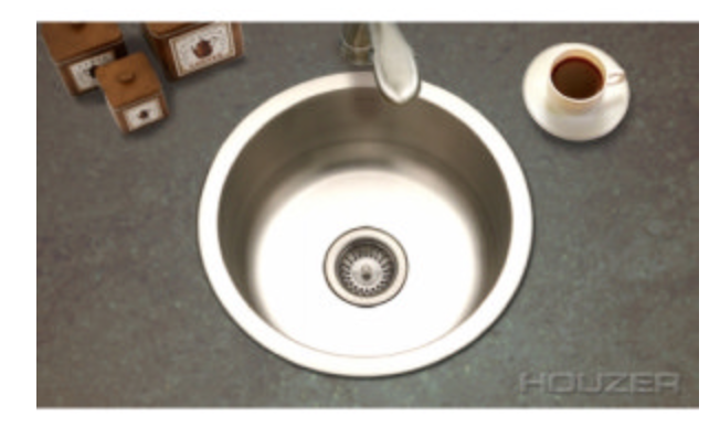 Houzer Hospitality 17-1/2" Single Basin Drop-In Bar/Prep Sink