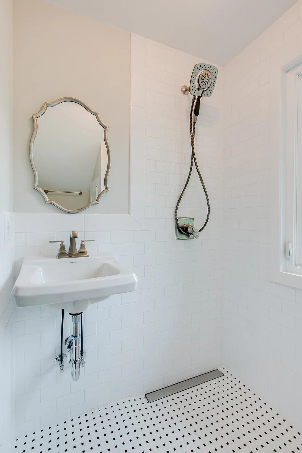 Linear Drains Allow for Curbless Showers when remodeling a bathroom to age in place