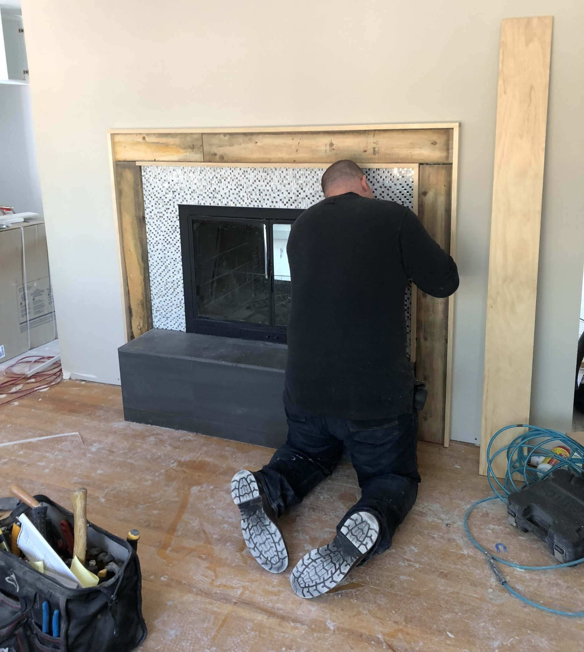 How To Build A Modern Fireplace Mantel Trubuild Construction