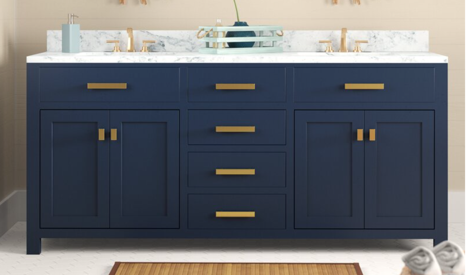 Crisler 72" Double Bathroom Vanity Set, $1799