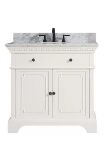 Ruthann Marble Top 37" Single Bathroom Vanity Set, $989