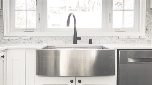 Black Or Stainless For Your Faucet, Faucet For Farmhouse Sink