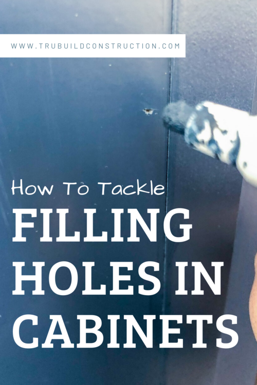 Tackle Filling Holes In Your Cabinets, How To Fill White Cabinet Holes