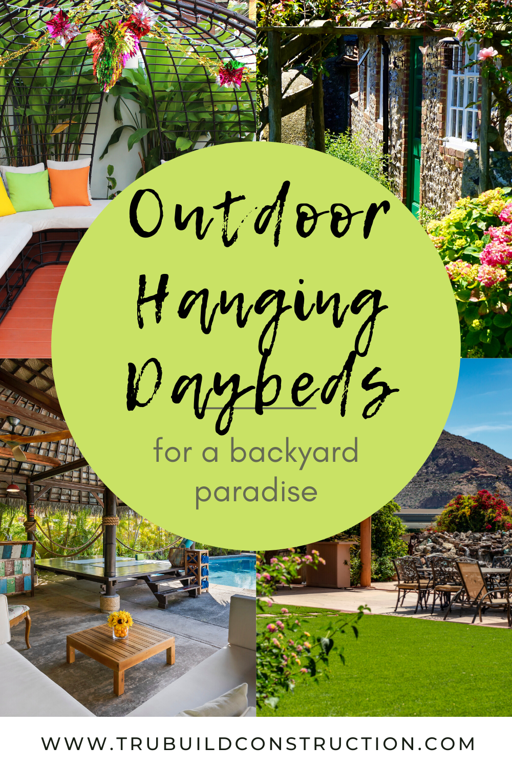 Outdoor Hanging Daybeds For A Backyard Paradise Trubuild Construction
