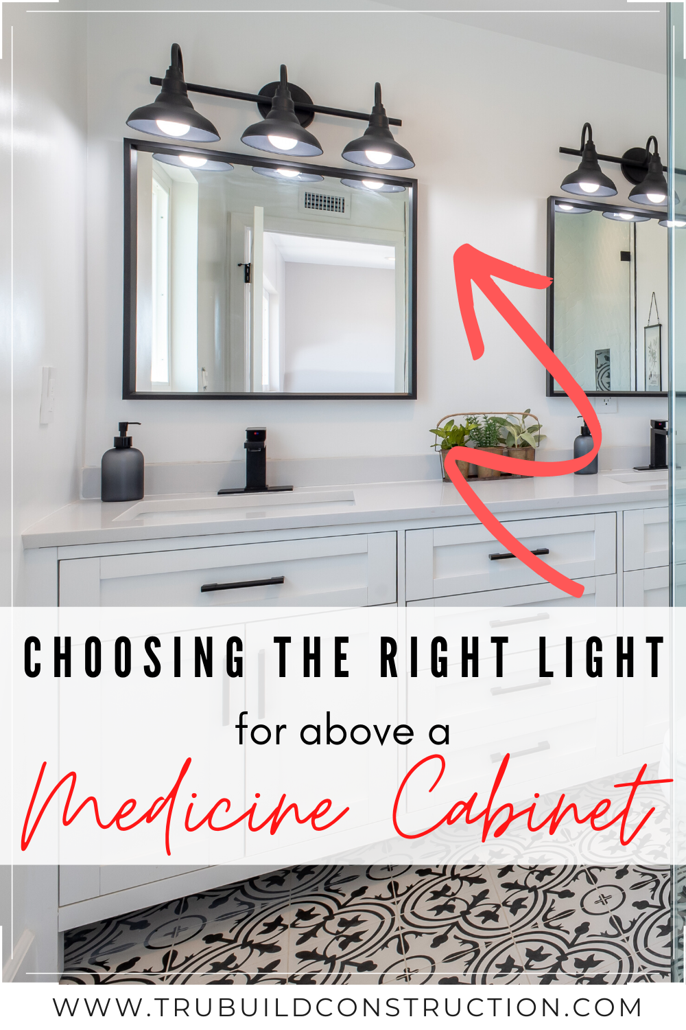 Medicine Cabinet, How High Should A Light Be Above Bathroom Mirror