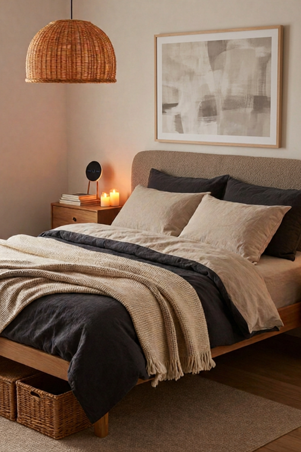 Cozy Minimalist Bedroom Inspiration - Moody Style Idea