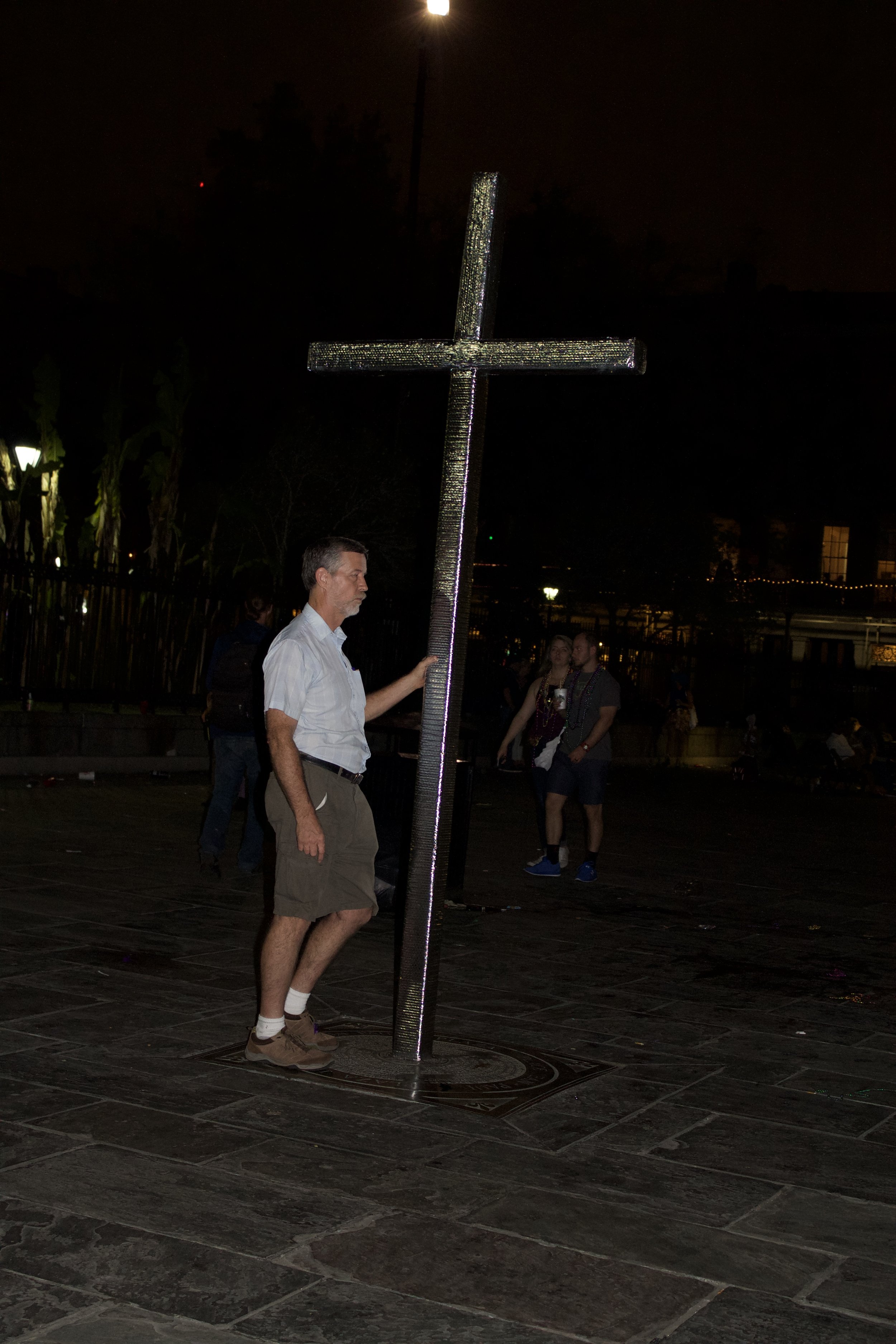 Crucifix in the dark