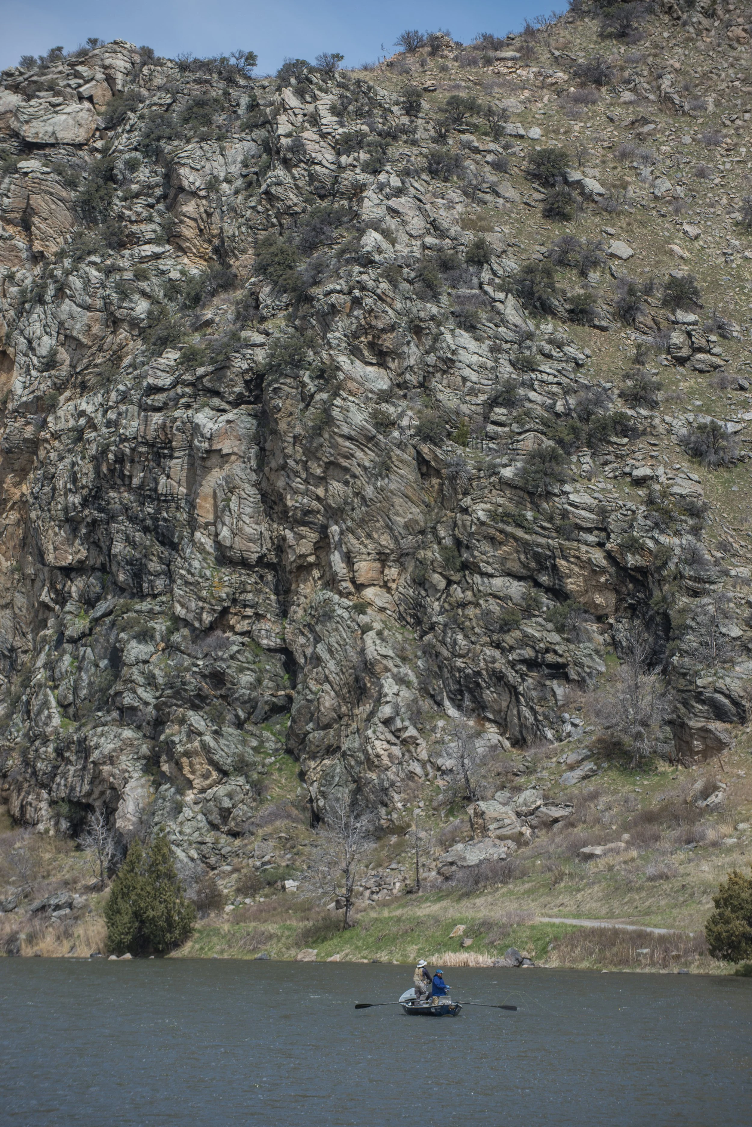 Guided drift boat fly fishing on the Madison River near Bozeman Montana