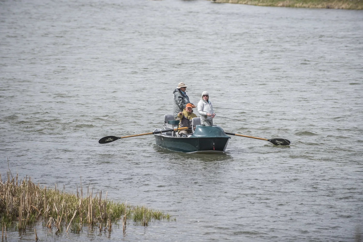 Guided drift boat fly fishing trip on the Madison River in Montana