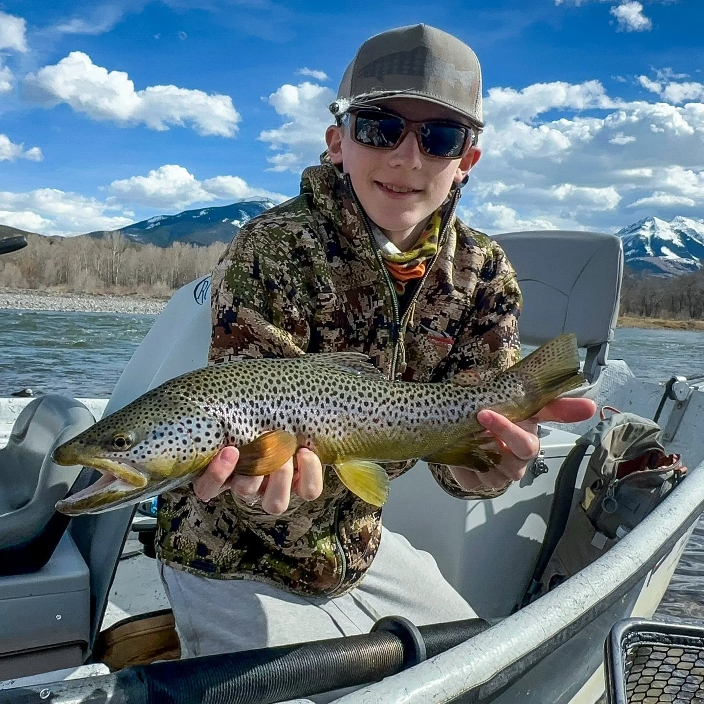 This is why our guides love this time of year.

Father and son and a couple solid Yellowstone River browns.

Matt Kelly on the oars for this family trip

Spring rates run through April 16.

$550 per boat for 1&ndash;2 anglers.

Yellowstone, spring cr