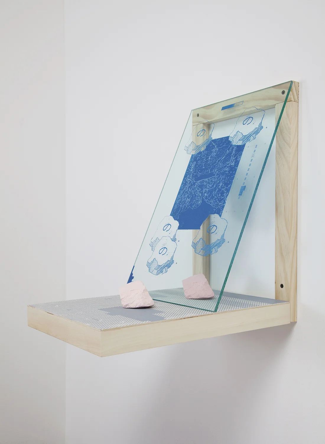Pink Slips urethane, acrylic on perspex, screen print on Rives BFK, panel 12 x 18 x 16.5 in. 2019