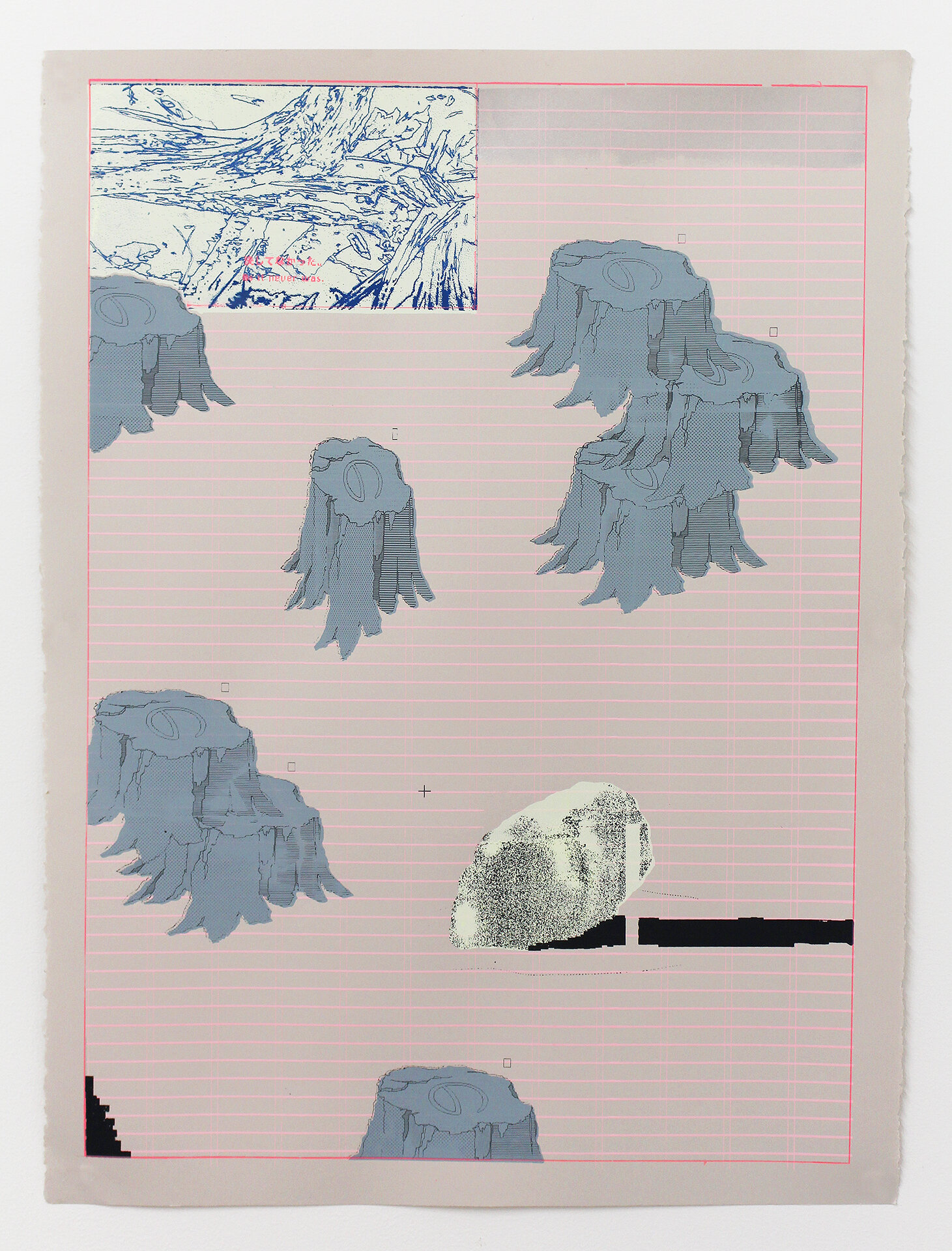   Nonononononono  silkscreen print on Stonehenge 22 x 30 in.  2019 Edition of 3 