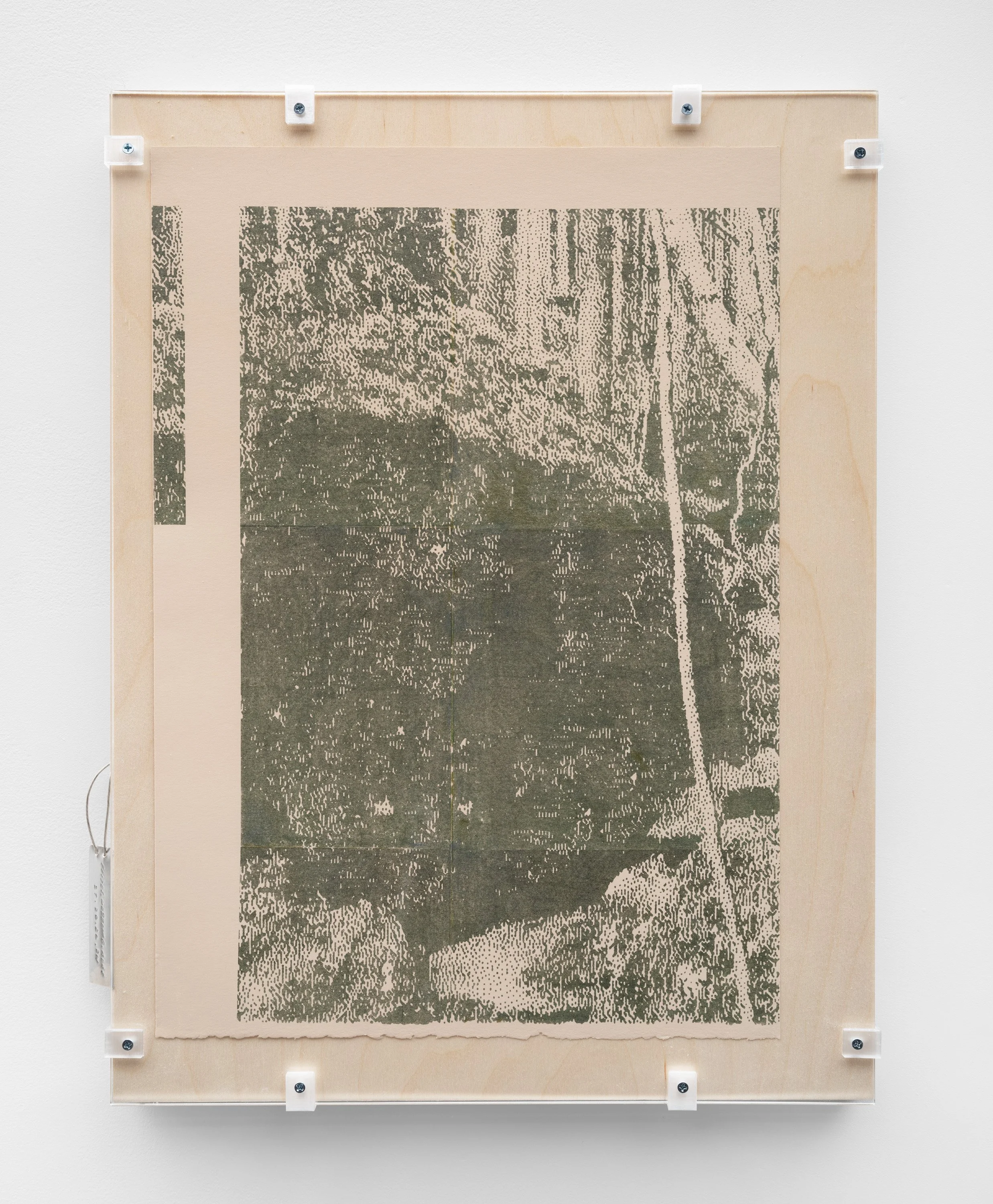   save.ditto2_kk.25_01  Pigment transfer on paper, wood, PETG, plexiglass, aluminum tag 24.125 x 18.125 x 1.125 inches 2026 