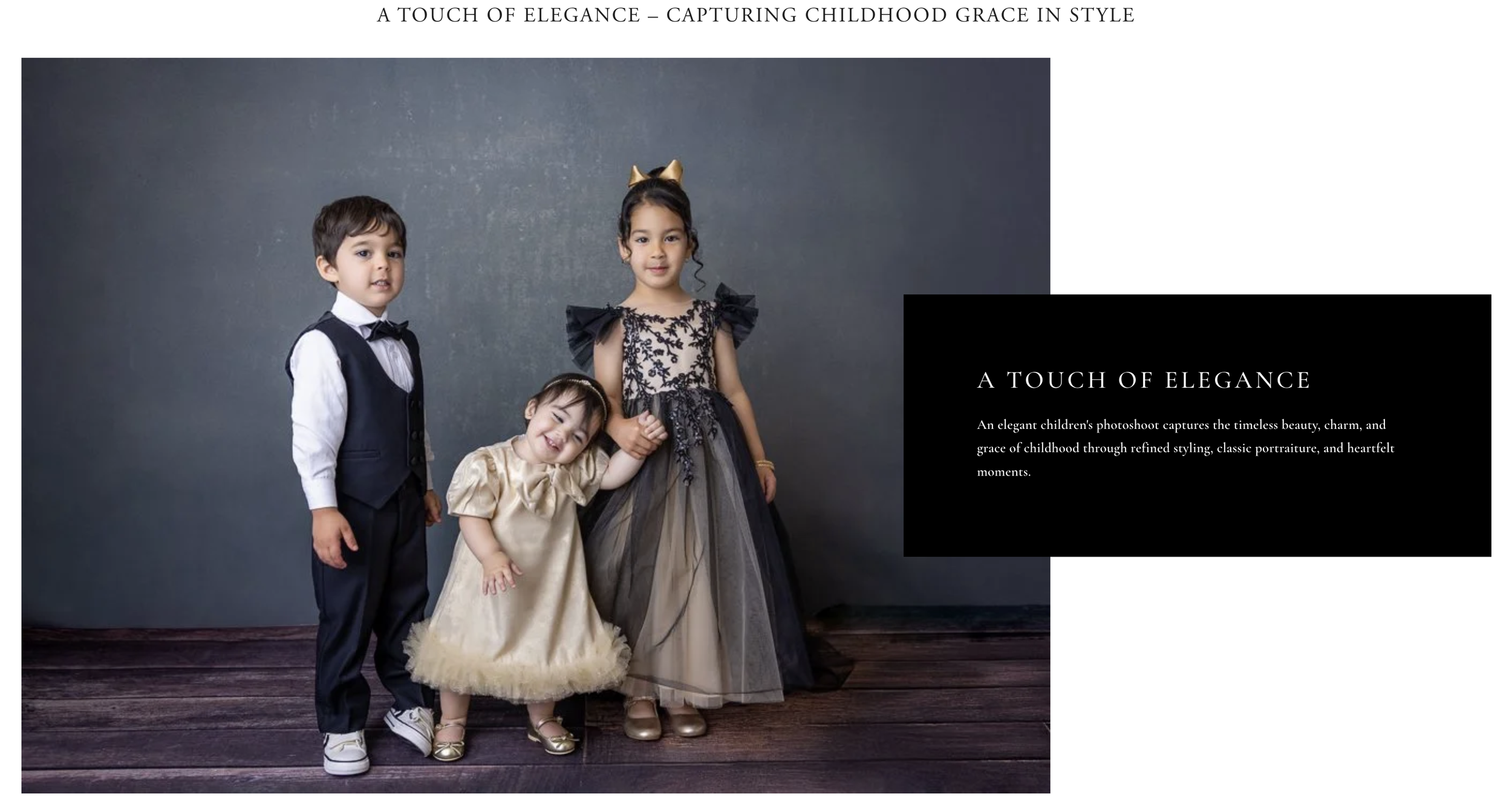 A Touch of Elegance – Capturing Childhood Grace in Style