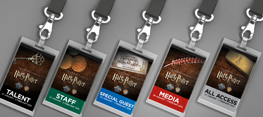 Credentials for various groups at the Event