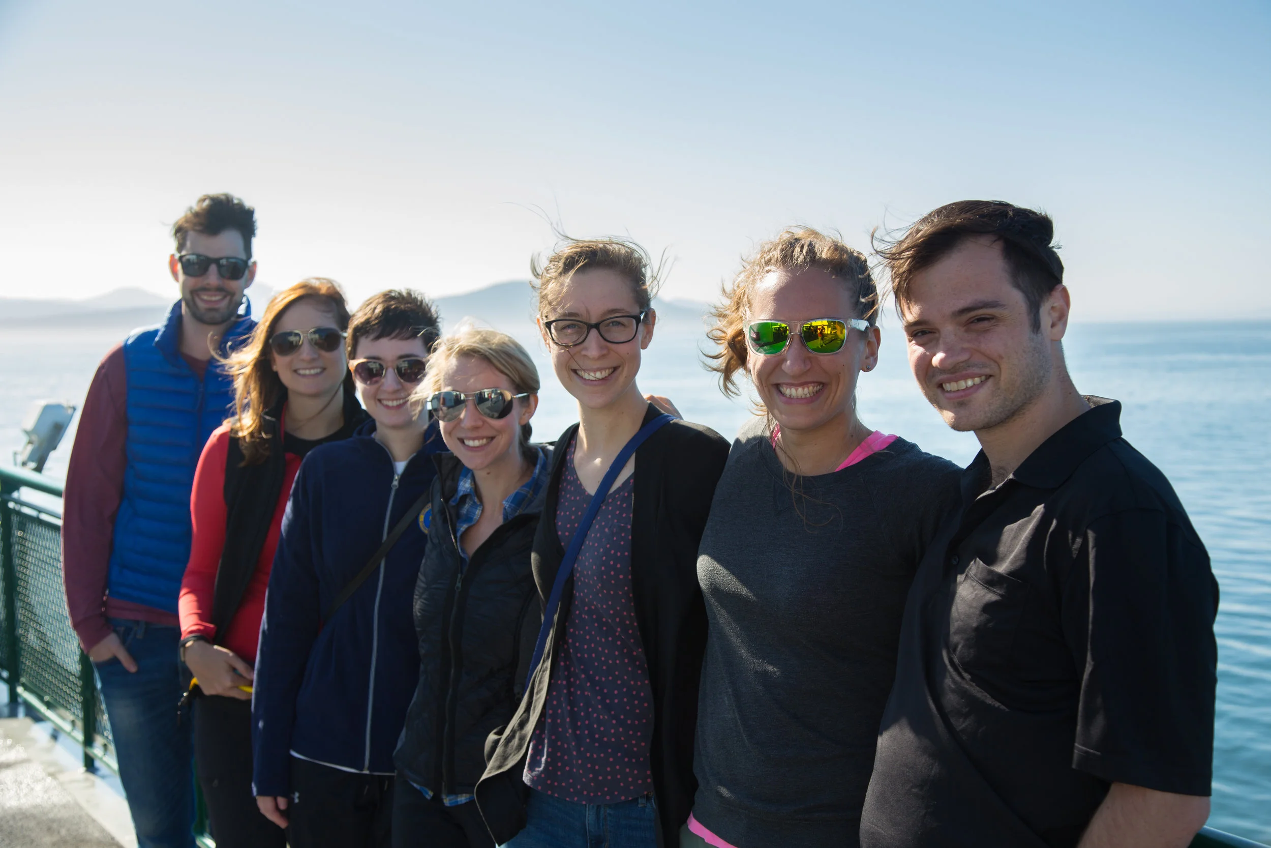 Enjoying the sunshine on the ferry to San Juan Island PC Geoff Sheil