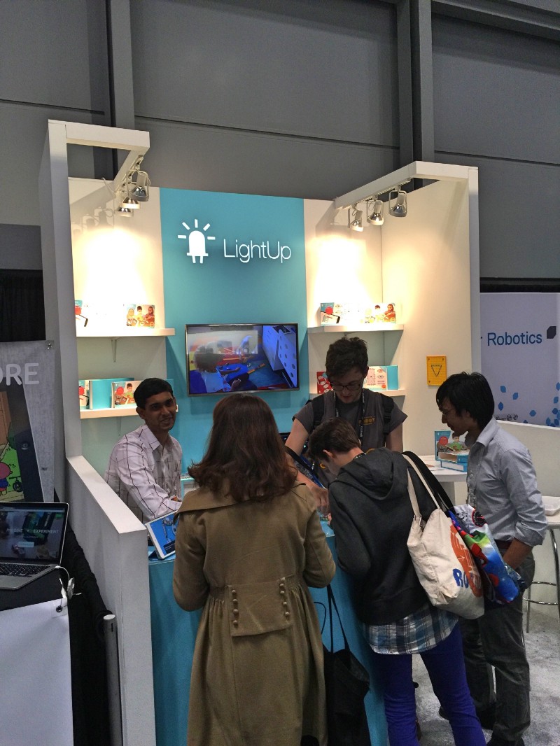 The LightUp ( https://www.lightup.io/ ) booth at Toy Fair. Really cool — likely really expensive to build, ship and setup.