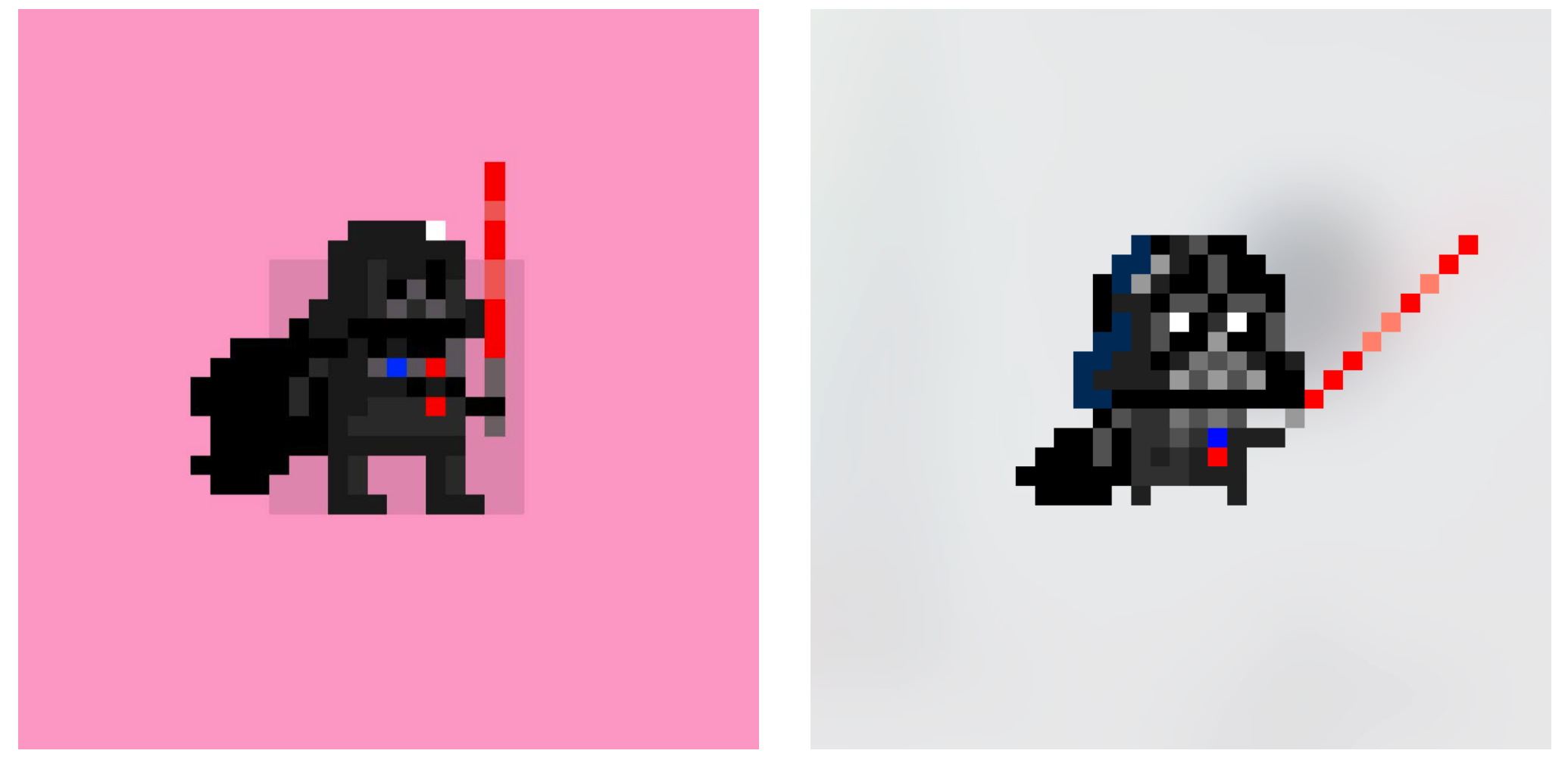 Early and final Darth Vader art concepts.
