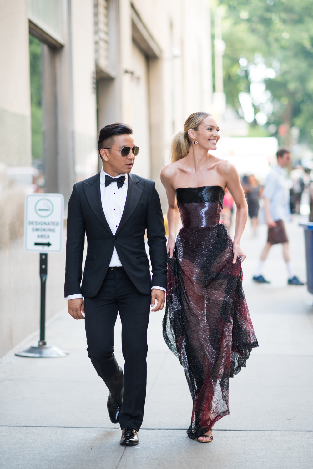 Candice Swanepoel (model) and Prabal Gurung (fashion designer)