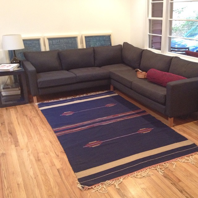 This 7x10 ft vintage Egyptian wool rug was $75 through a local estate sale website. 