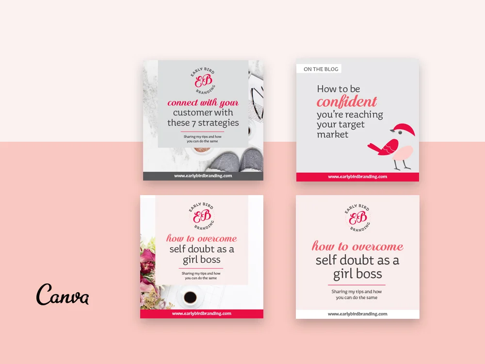 Early Bird Branding Canva templates