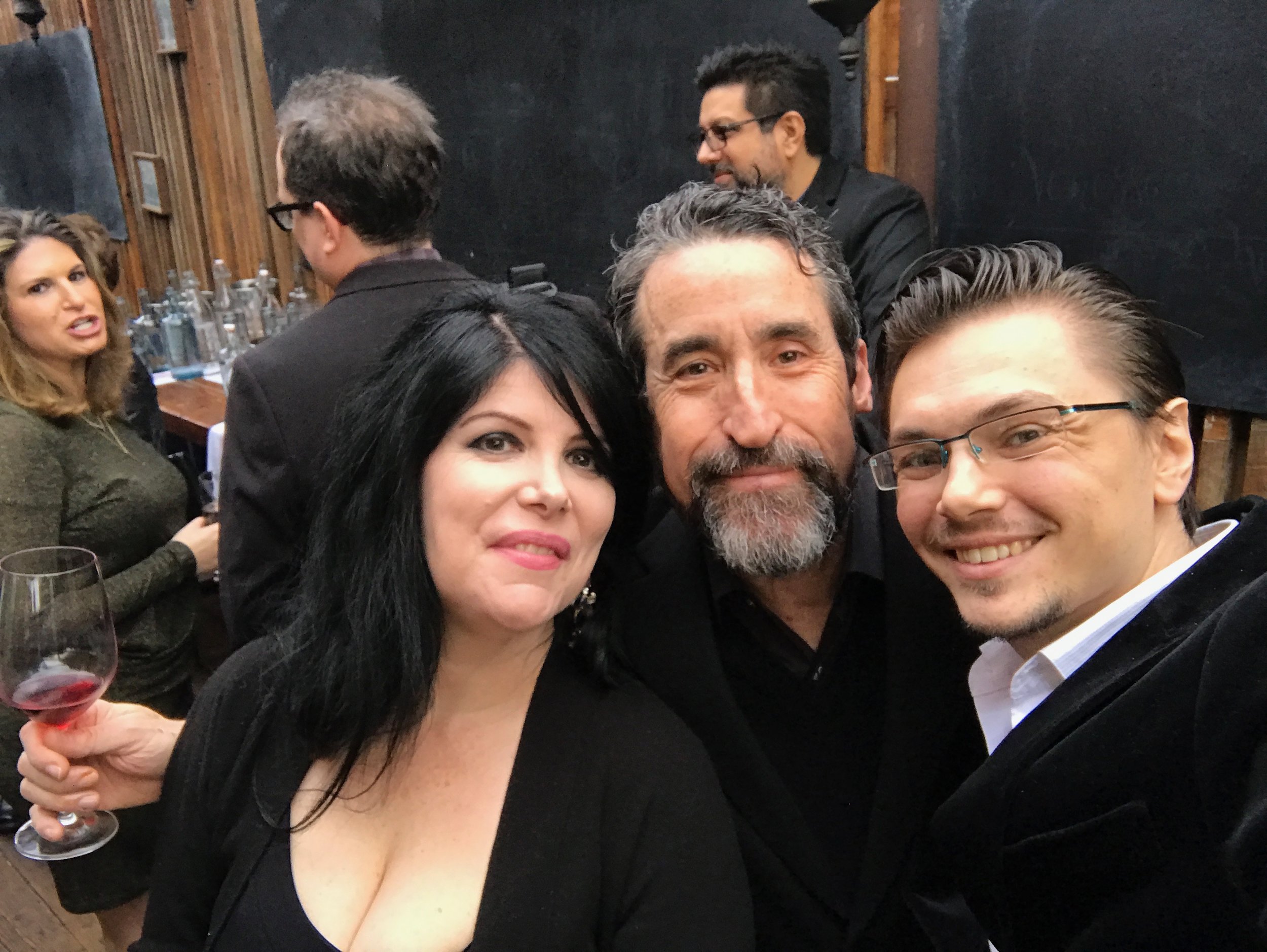 With TV series "24: Conspiracy" theme composer and dear friend John Massari and his fiancée Aimee Lombard.