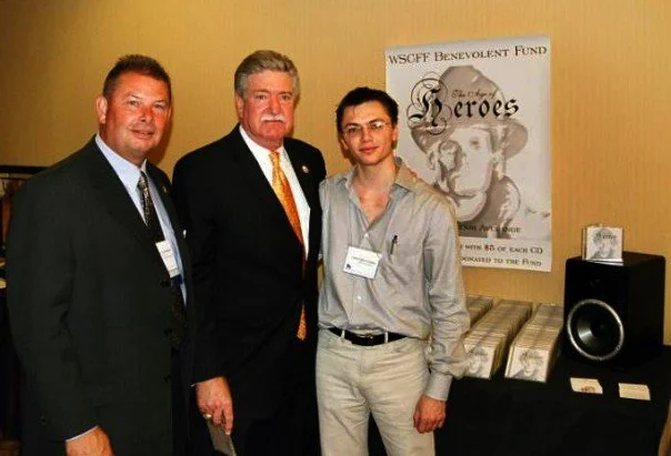  Left-right: Captain John Stockman, IAFF President Harold Schaitberger, Composer Charles-Henri Avelange (2006) 