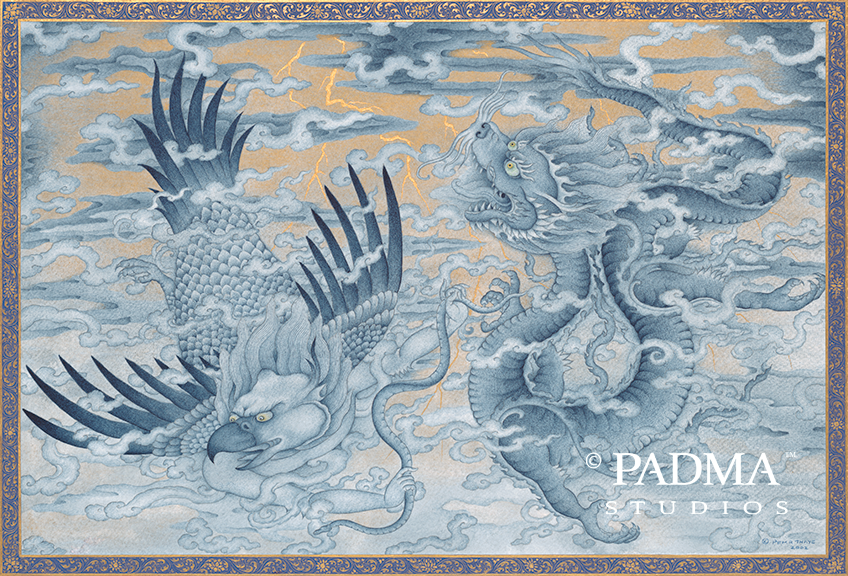 Sky Power Animals: Garuda and Dragon