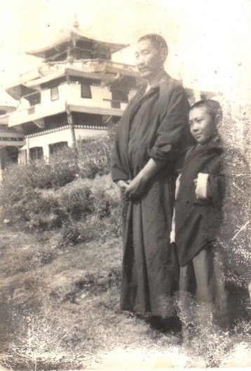 Lama Gonpo with Pema Namdol at Zangdok Palri Monastery, Kalimpong, India(circa 1980)